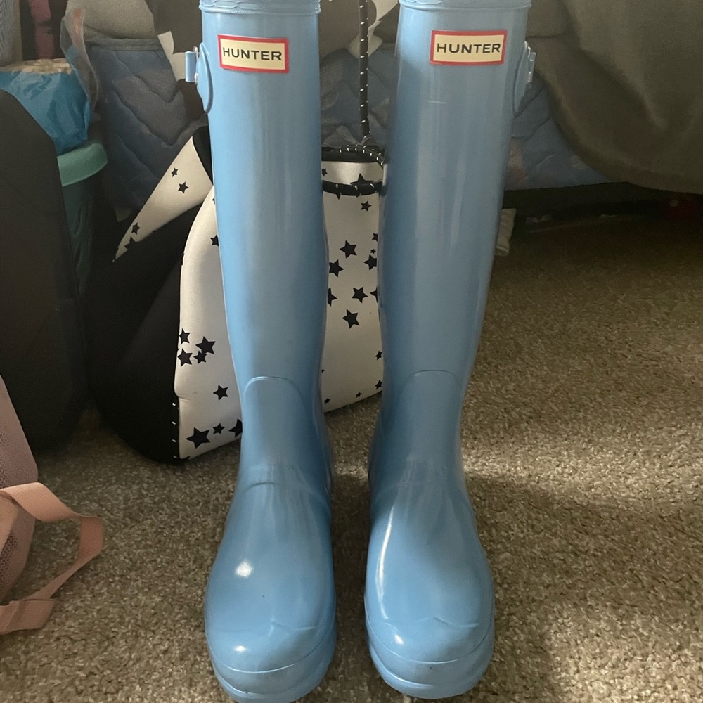 Blue Hunter Rain Boots